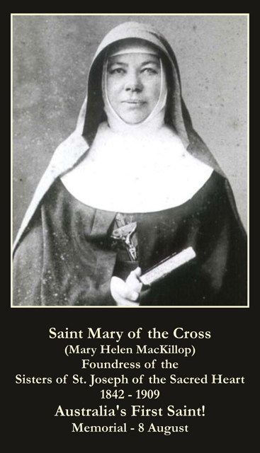 St. Mary MacKillop Prayer Card-FOUNDER OF TEACHING ORDER OF NUNS